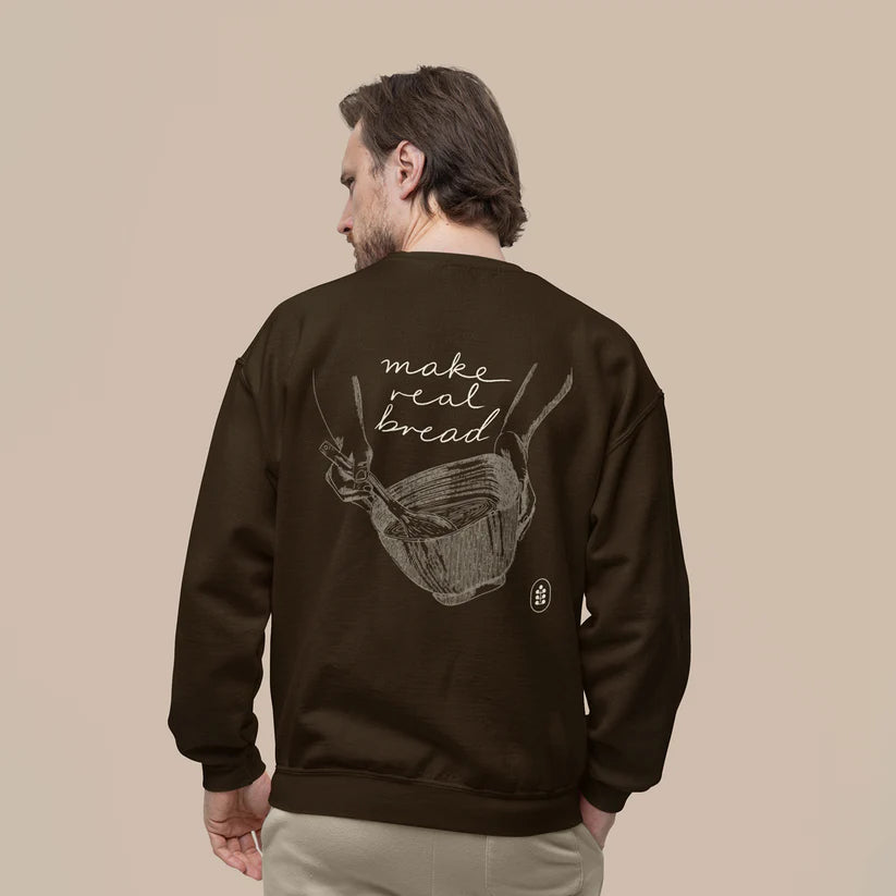 Simply Bread Crewneck Brown | Make Real Bread
